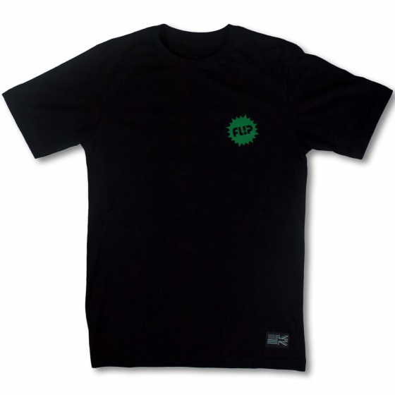 Detalhe Camiseta Flip Skateboards Green Splash Preta Flip - Estilo Urbano