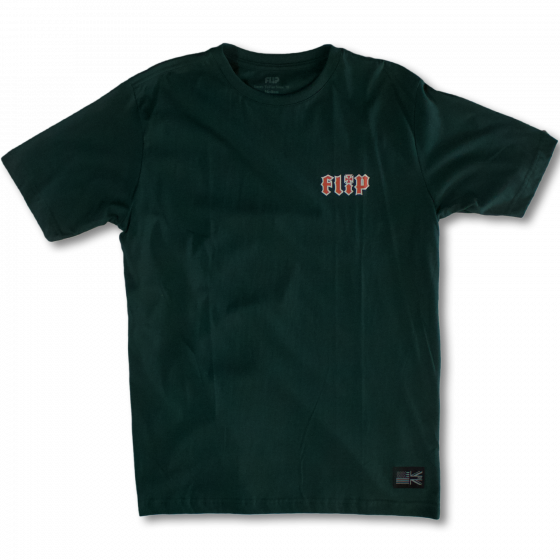 Detalhe Camiseta Flip Skateboards Verde Flip - Estilo Urbano