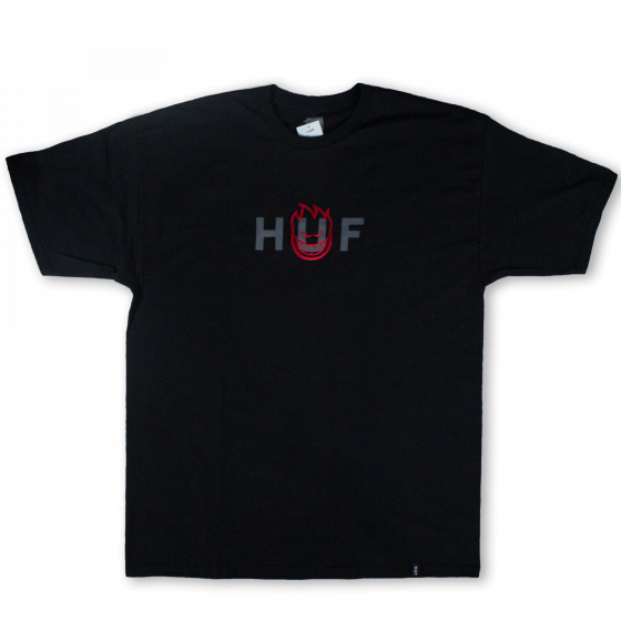 Camiseta Collab HUF WorldWide x Spitfire OG Logo Black HUF Worldwide - Camiseta Skate Streetwear