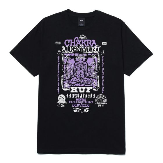 Camiseta HUF Silk Chakra Alignment Black