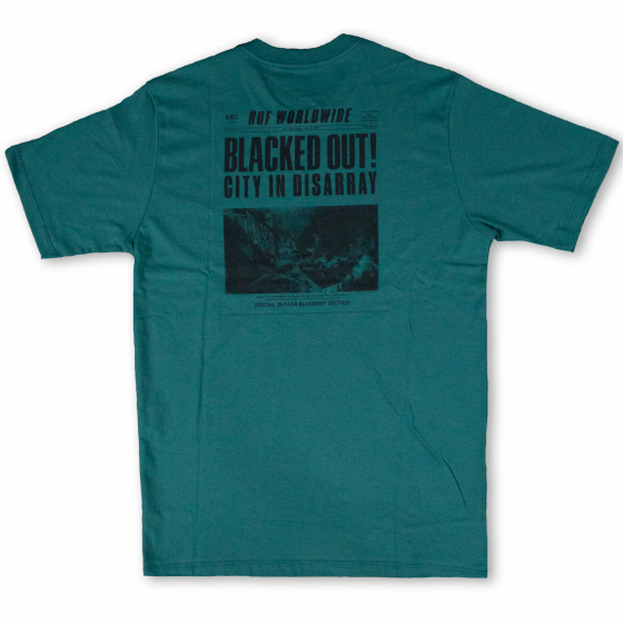 Camiseta HUF WorldWide Blacked Out Verde