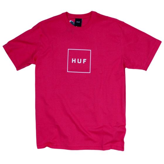 Camiseta Huf WorldWide Essential Box Logo Rosa