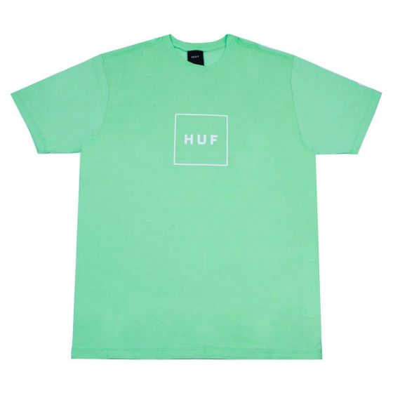 Camiseta Huf WorldWide Essential Box Logo Verde Menta
