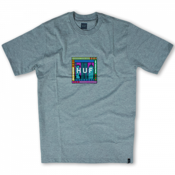 Camiseta HUF WorldWide Gift Shop Cinza