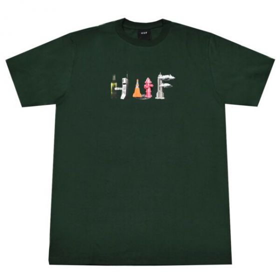 Camiseta HUF Worldwide Objectified Verde