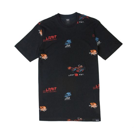 Camiseta Lost Full Dragon Sheep Preto