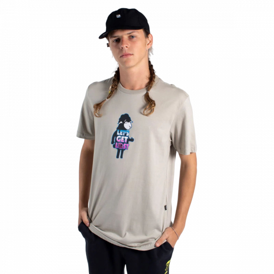 Camiseta Lost Lets Get Lost Cinza Pedra