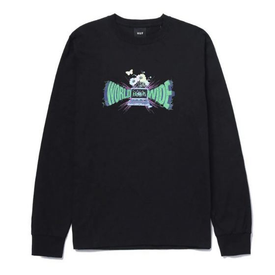 Camiseta Manga Longa HUF OFF-LINE Preto