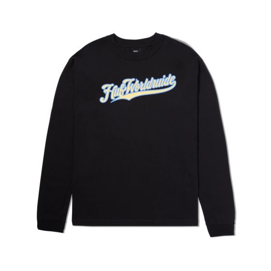 Camiseta Manga Longa HUF Worldwide Crackerjack Preta