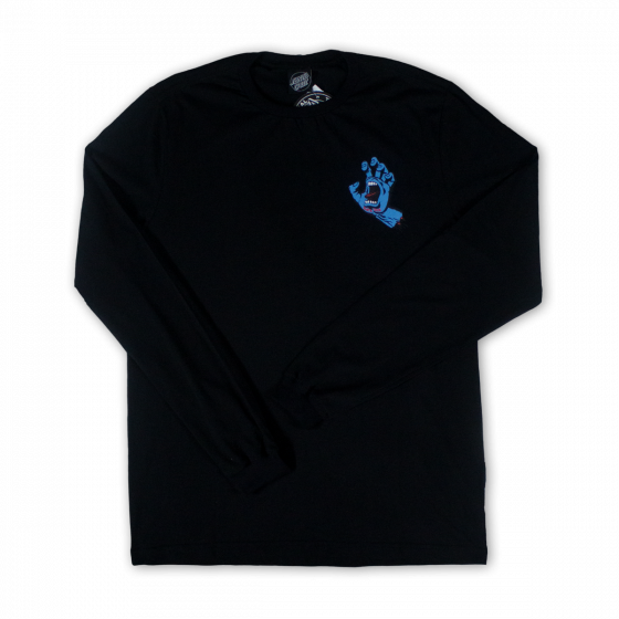 Camiseta Manga Longa Santa Cruz Skateboards Screaming Hand Preta
