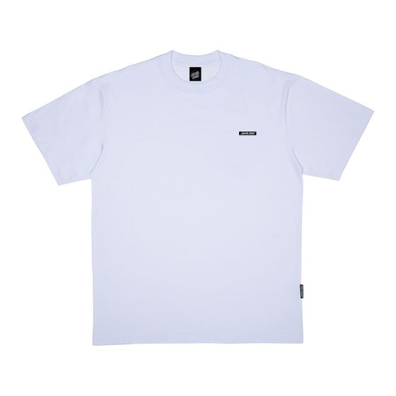 Camiseta Oversized Santa Cruz Skateboards Strip Label Branca