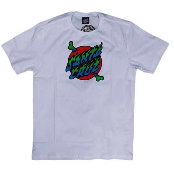 Comprar Camiseta Santa Cruz Skateboards Death Party Dot Branca Santa Cruz Skateboards - Loja Melbourne Skateboards
