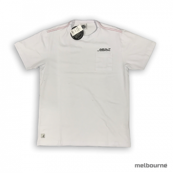 Camiseta Santa Cruz Especial Lettering Pocket Branco