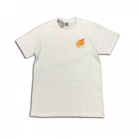 Camiseta Santa Cruz Flame Hand Branco