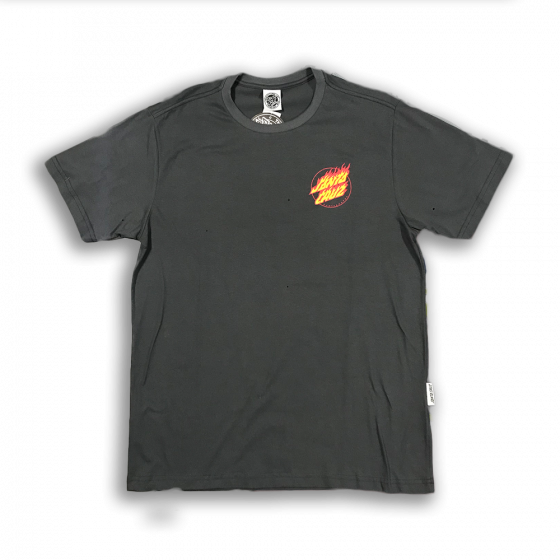 Camiseta Santa Cruz Flame Hand Chumbo