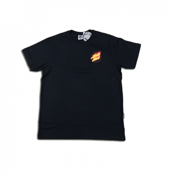 Camiseta Santa Cruz Flame Hand Preta