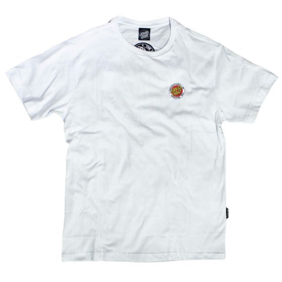 Detalhe Camiseta Santa Cruz Skateboards MFG DOT 2 Branca Santa Cruz Skateboards - Estilo Urbano