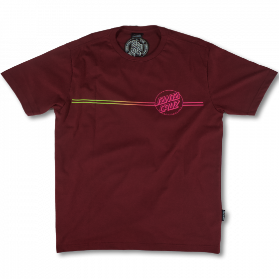 Camiseta Santa Cruz Opus Dot Stripe Fade Bordô