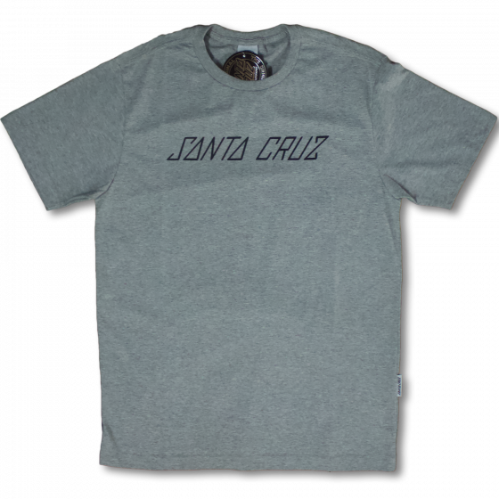 Camiseta Santa Cruz Skateboards Edged Strip Cinza Mescla