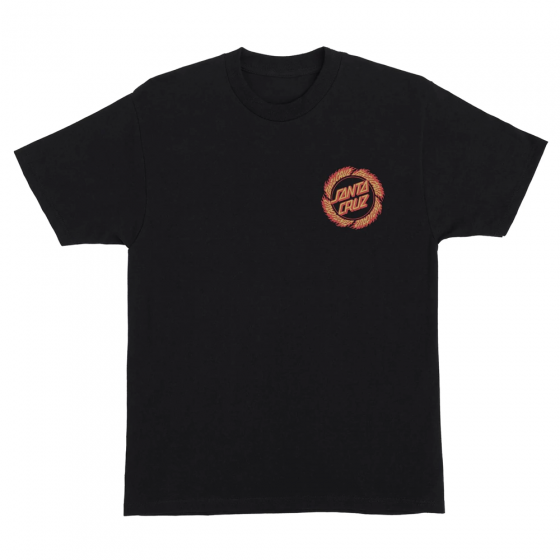 Camiseta Santa Cruz Skateboards Flame Ringed Dot Chest SS