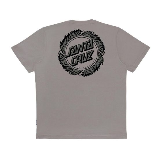 Camiseta Santa Cruz Skateboards Flame Ringed Dot SS - Cinza