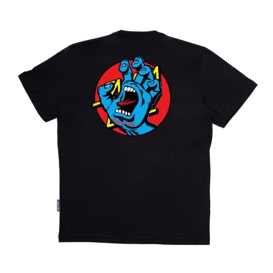 Camiseta Santa Cruz Skateboards Hand Dot SS - Preto