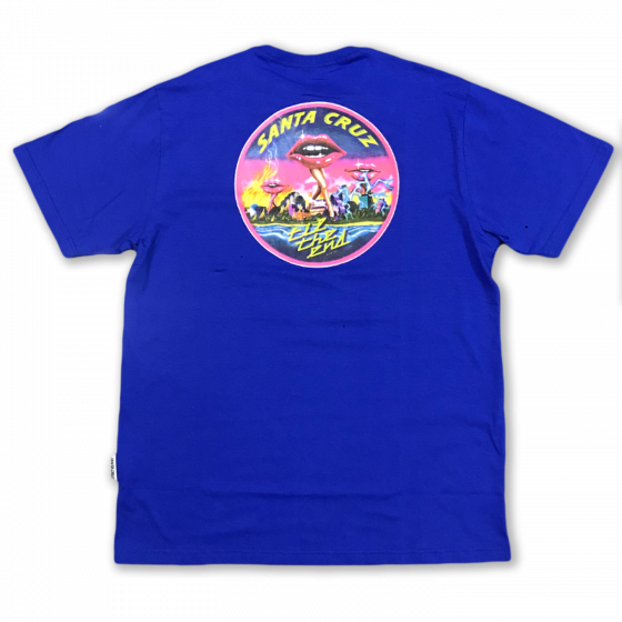 Camiseta Santa Cruz Skateboards Invade Azul Royal