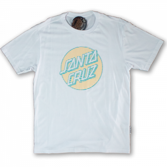 Camiseta Santa Cruz Skateboards Lined Dot Branca