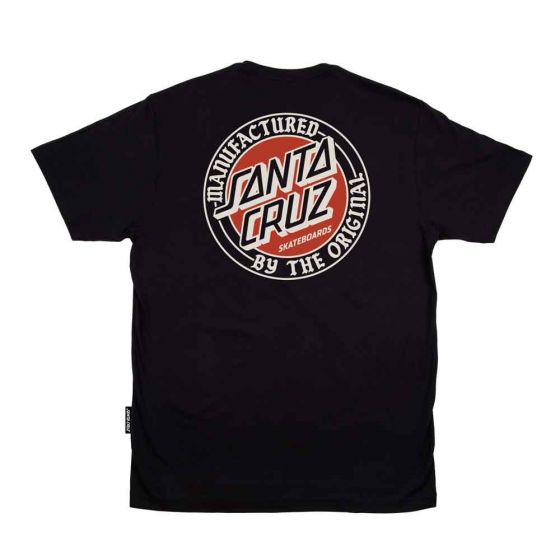 Camiseta Santa Cruz Skateboards MFG Dot Preta