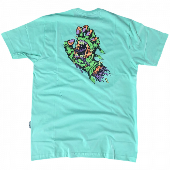 Camiseta Santa Cruz Skateboards Mummy Hand Azul Turquesa