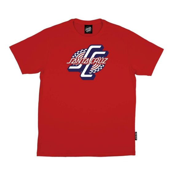 Camiseta Santa Cruz Skateboards OGSC Spiral Vermelho