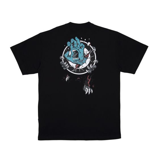 Camiseta Santa Cruz Skateboards Oversized Check Alt Dot Mono Front Raglan - Off White