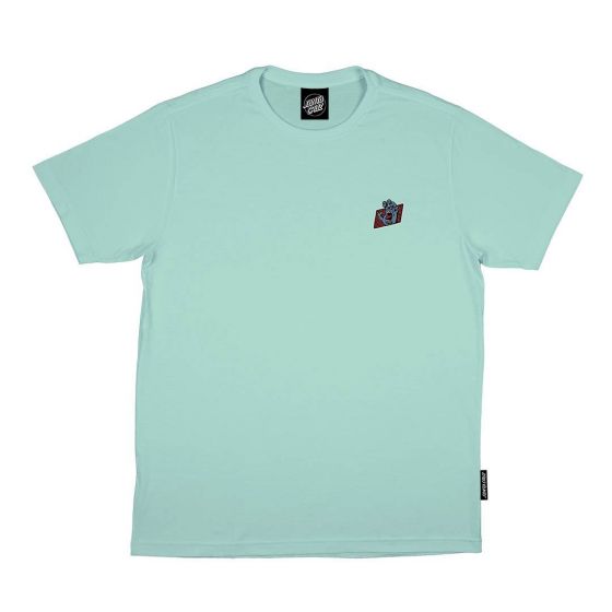Camiseta Santa Cruz Skateboards Work Hand Azul Turquesa