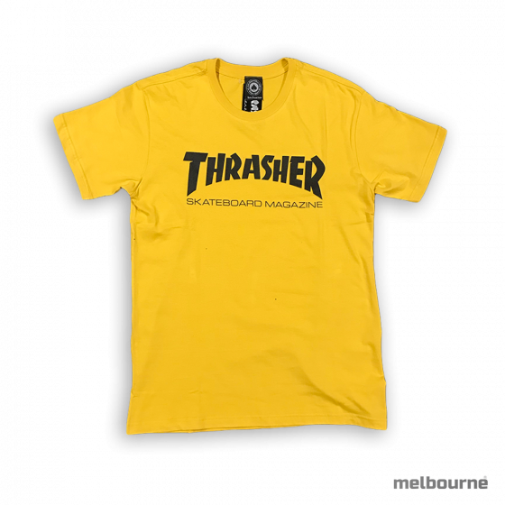 Camiseta Thrasher Magazine Skate Mag Mostarda