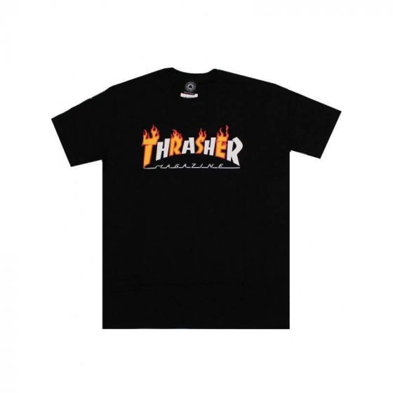 Camiseta Thrasher Flame Mag Preto