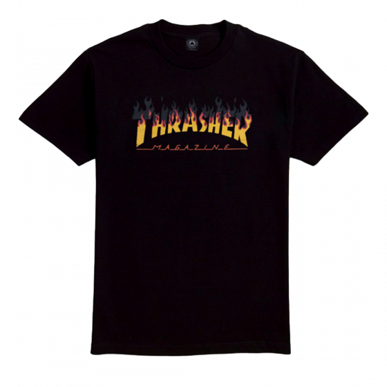 Camiseta Thrasher Magazine Flame BBQ Preta