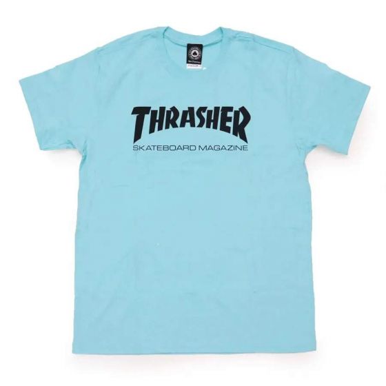 Camiseta Thrasher Magazine Skate Mag Azul Claro
