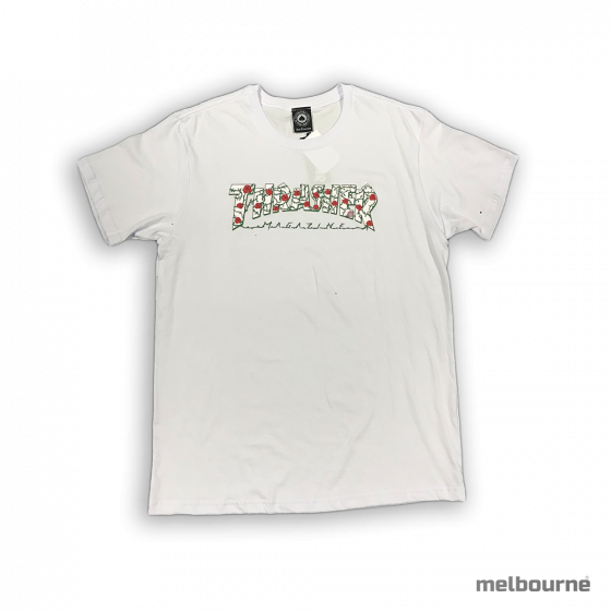 Camiseta Thrasher Roses Branca