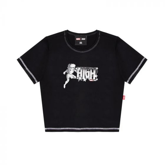 Cropped High Company Baby Tee Rogue Black