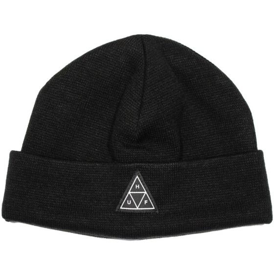 Foto Touca Gorro Huf Essentials Triple Triangle Cuff Beanie  Preto HUF Worldwide - Original