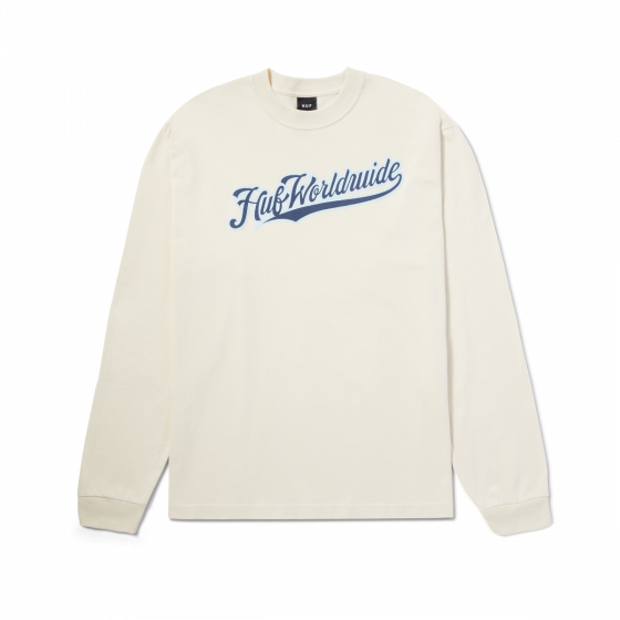 Camiseta Manga Longa HUF Worldwide Crackerjack Off White