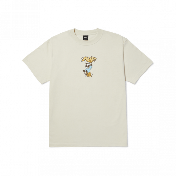 Camiseta HUF Worldwide Bad Cat Off White