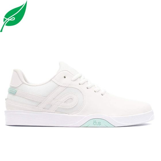 Tênis ÖUS Imigrante Branco Oe Couro Sintético Öus - Tênis para Skate e Dia a Dia