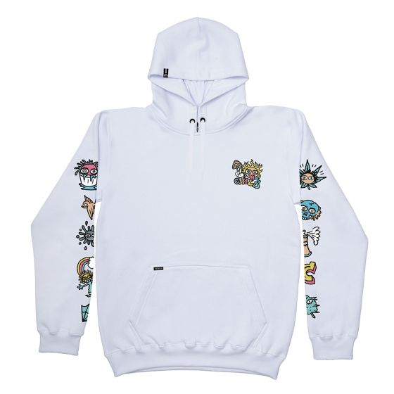 Moletom Canguru Fechado Child Doodles Branco