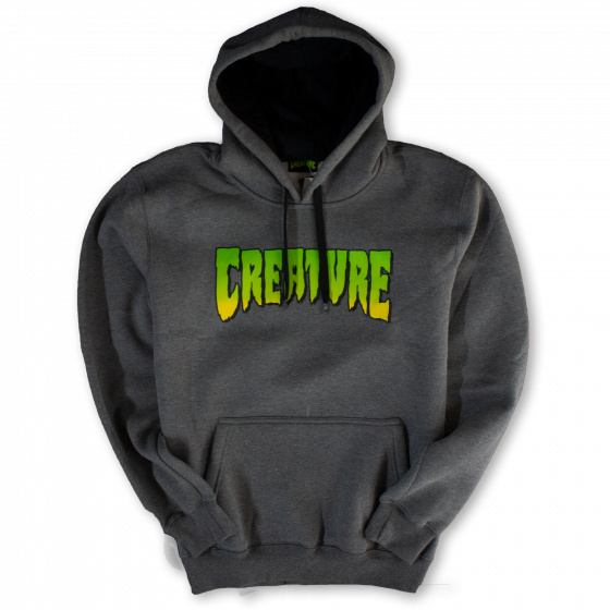 Moletom Canguru Fechado Creature Skateboards Logo Classic Chumbo