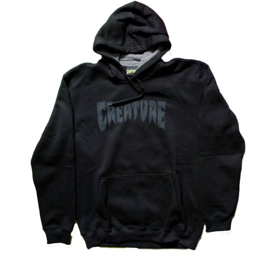 Moletom Creature Shredded Hood Preto Creature Skateboards - Camiseta Skate Streetwear