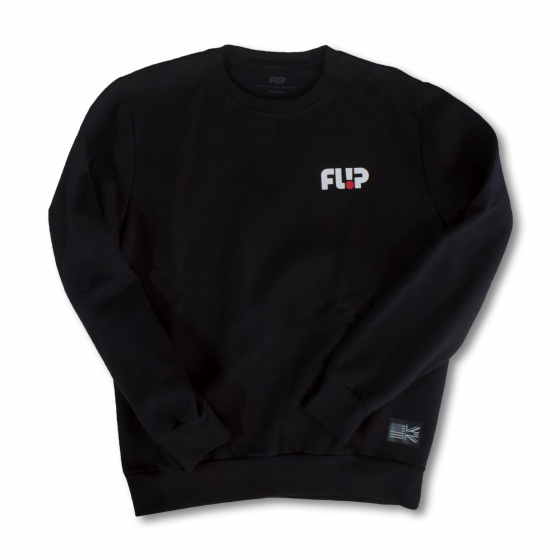 Moletom Careca Flip Skateboards Logo Odissey Chest Preto