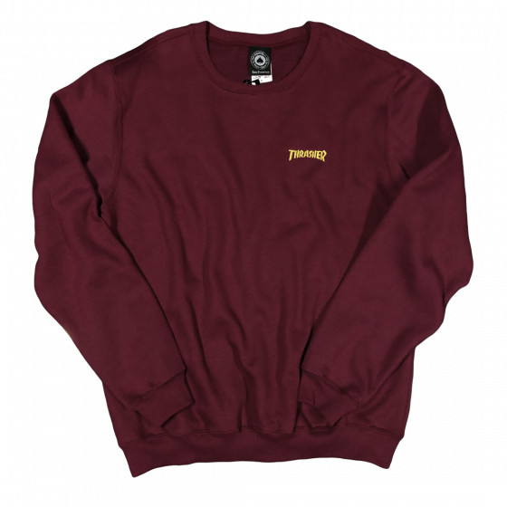 Moletom Thrasher Careca Logo Crewneck Bordo