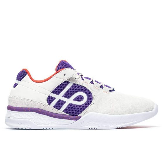 Tênis ÖUS Phibo Quartzo Pro Branco Azul Laranja Essencial Öus - Tênis para Skate e Dia a Dia