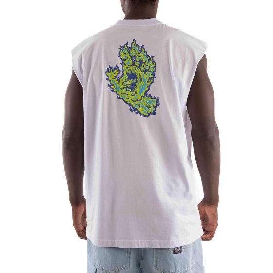 Regata Santa Cruz Skateboards Oversized Flame Strip Hand Tank